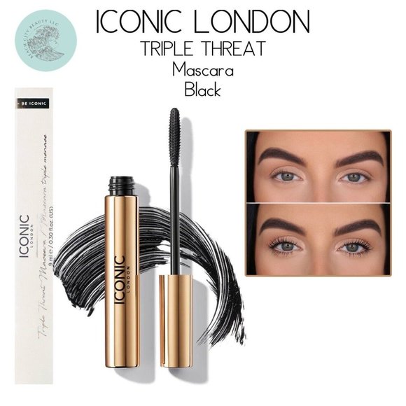 NEW Iconic London Triple Threat Mascara in Black .3 fl.oz - Picture 1 of 5